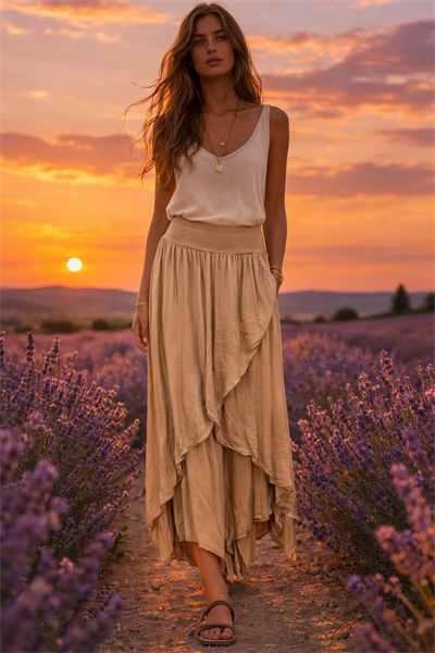 İtalyan İpek Kapaklı Pantolon