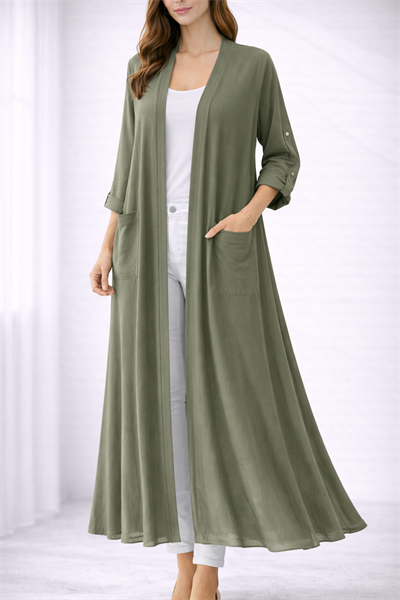 İtalyan İpek Tüllü Kaftan