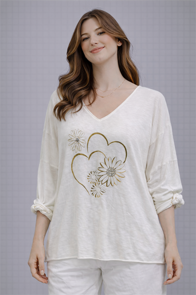 İtalyan Kalp Desenli Triko