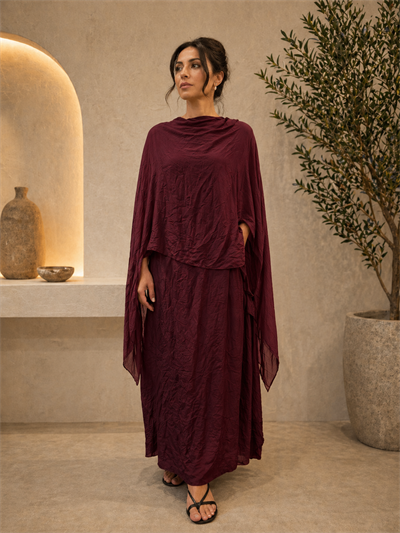 İtalyan Katlı İpek Elbise 2601XA32 - 22881