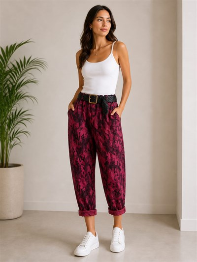 İtalyan Kemerli Kamuflaj Desen Pantolon 2511X12 - 242975B