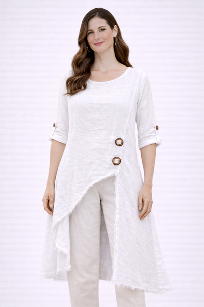 İtalyan Keten Elbise 25011323 - 1271