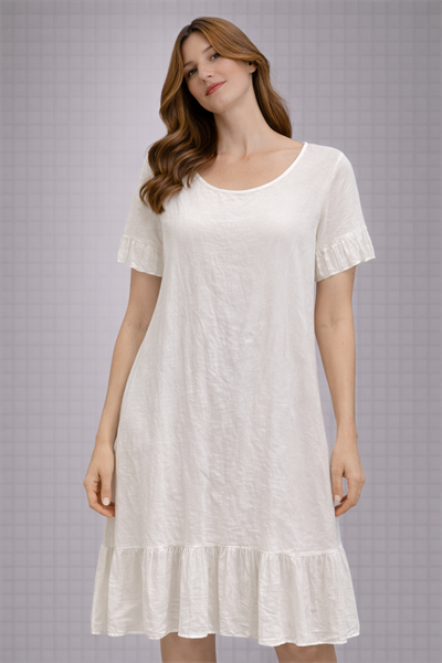 İtalyan Keten Elbise 250413824 - 9693