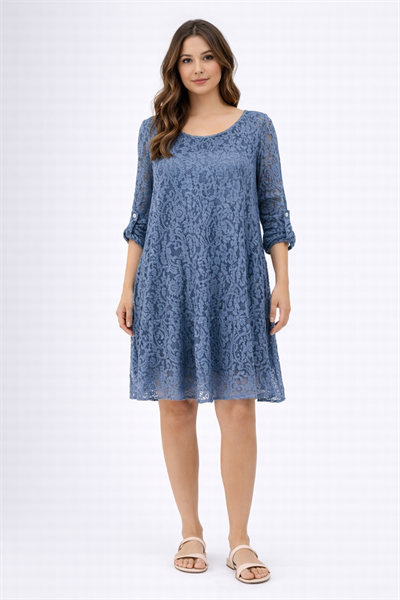 İtalyan Kısa Güpürlü Elbise