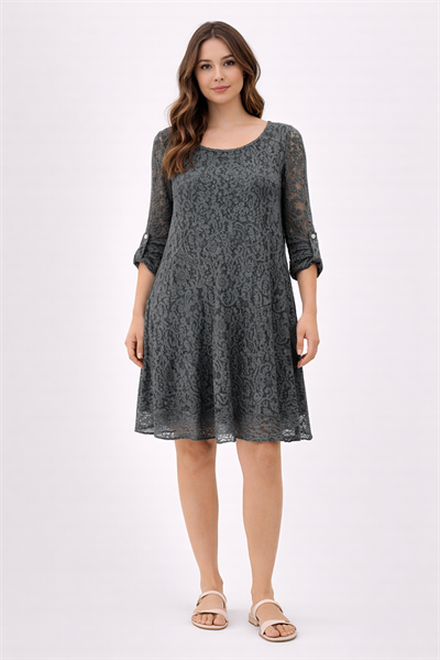 İtalyan Kısa Güpürlü Elbise