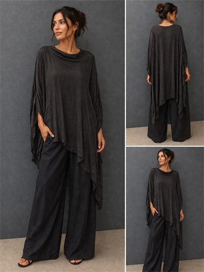 İtalyan Kolu Sarkık İpek Bluz 2601XA21 - 99881