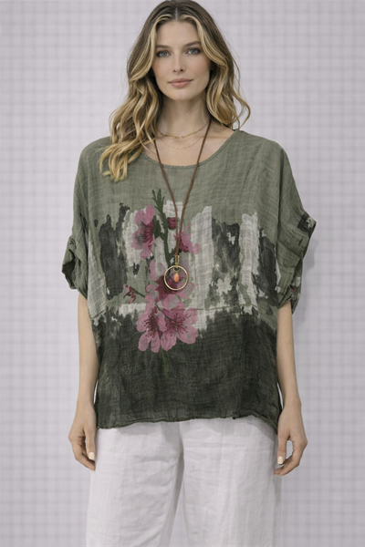 İtalyan  Kolyeli Pamuk Bluz 2601XA9 - 10739