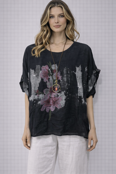 İtalyan  Kolyeli Pamuk Bluz 2601XA9 - 10739