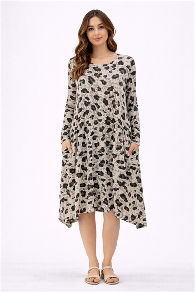 İtalyan Leopar Desenli Tunik