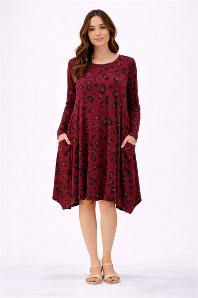 İtalyan Leopar Desenli Tunik