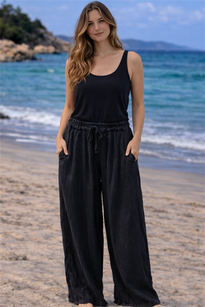 İtalyan Önü Bağlamalı Tencel Pantolon 2601XA17 - 2401