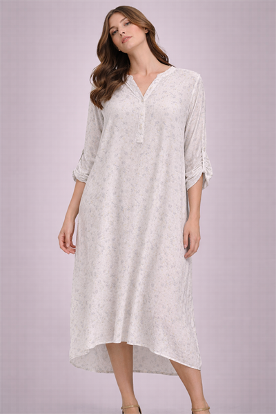 İtalyan Papatya Desen Elbise