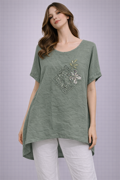 İtalyan Pul İşlemeli Bluz 2504916 - 9645