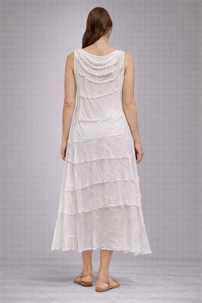 İtalyan Sıfır Kol Kat Kat İpek Elbise 250313523 - 2031