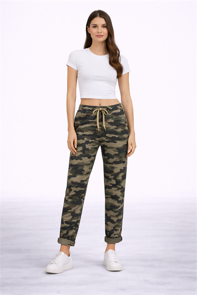 İtalyan Yıkamalı Kamuflaj Pantolon