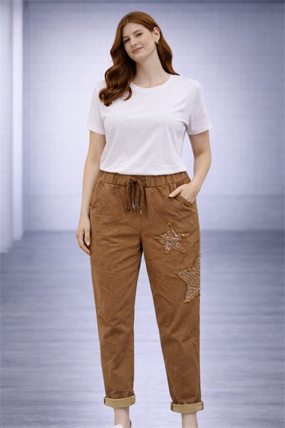 İtalyan Yıldız Yamalı Pantolon 25088514 - 8618Q78