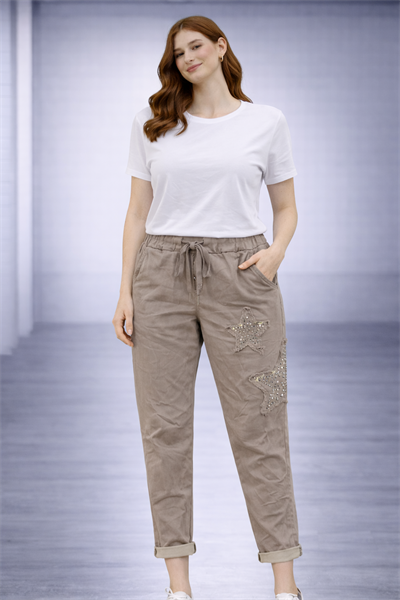 İtalyan Yıldız Yamalı Pantolon 25088514 - 8618Q78