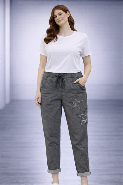 İtalyan Yıldız Yamalı Pantolon 25088514 - 8618Q78