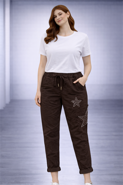 İtalyan Yıldız Yamalı Pantolon 25088514 - 8618Q78
