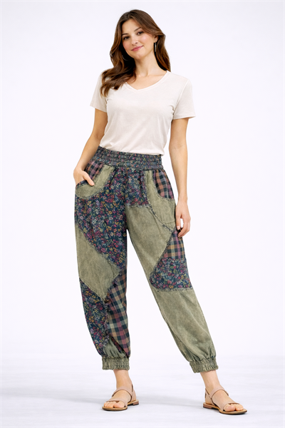 Lastik Paçalı Şalvar Pantolon