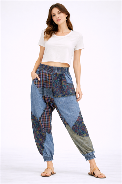 Lastik Paçalı Şalvar Pantolon