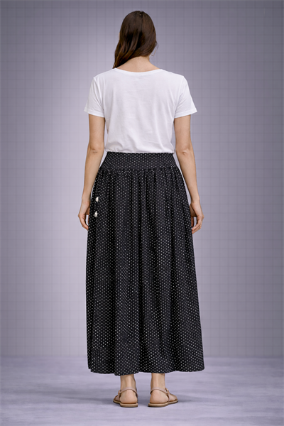 Puantiye Desenli Penye Şalvar