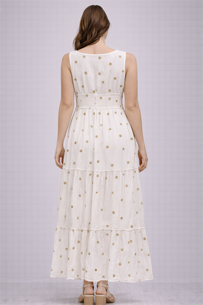 Pullu Sıfır Kol Midi Boy Elbise 250415225 - 1131