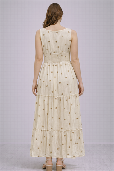 Pullu Sıfır Kol Midi Boy Elbise 250415225 - 1131