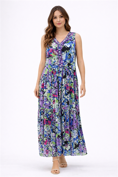 Yerli Ponponlu Askılı Elbise