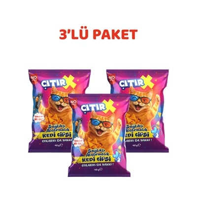 3'lü ÇıtırX Kedi Cipsi 40 Gr.
