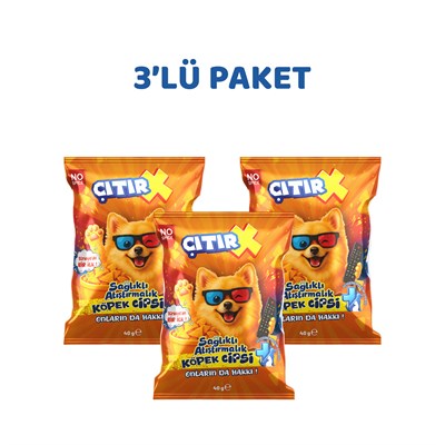 3'lü ÇıtırX Köpek Cipsi 40 Gr.