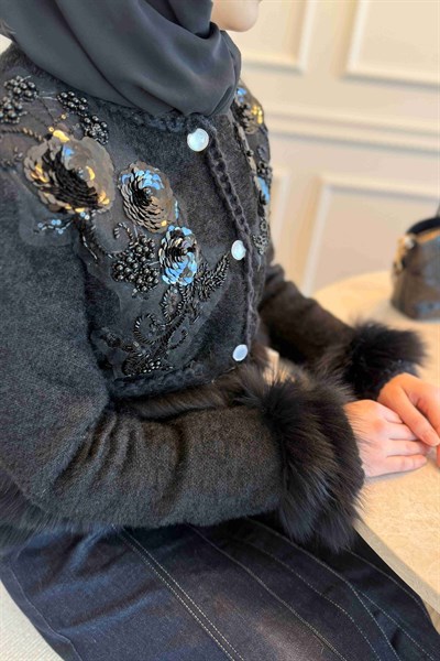 Siyah İthal Kürklü Angora