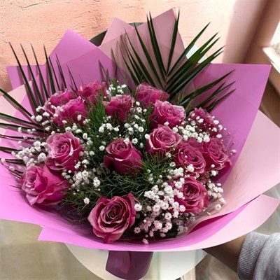 15 Ader Pembe Gül Buketi 