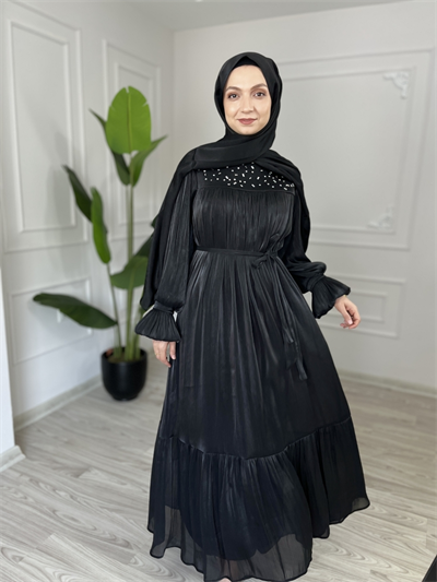 Işıltılı Taş Detaylı Abiye