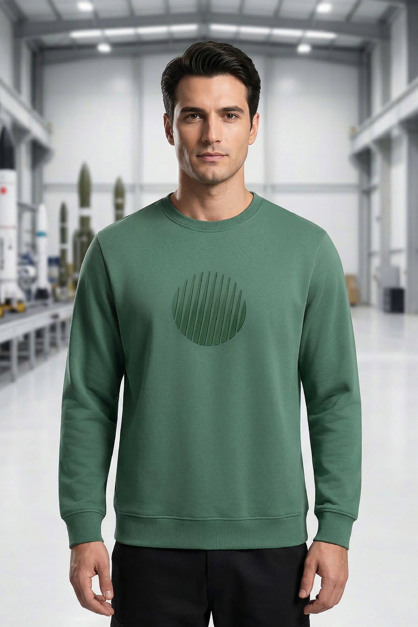 ROKETSAN AÇIK YEŞİL BASIC SWEATSHIRT