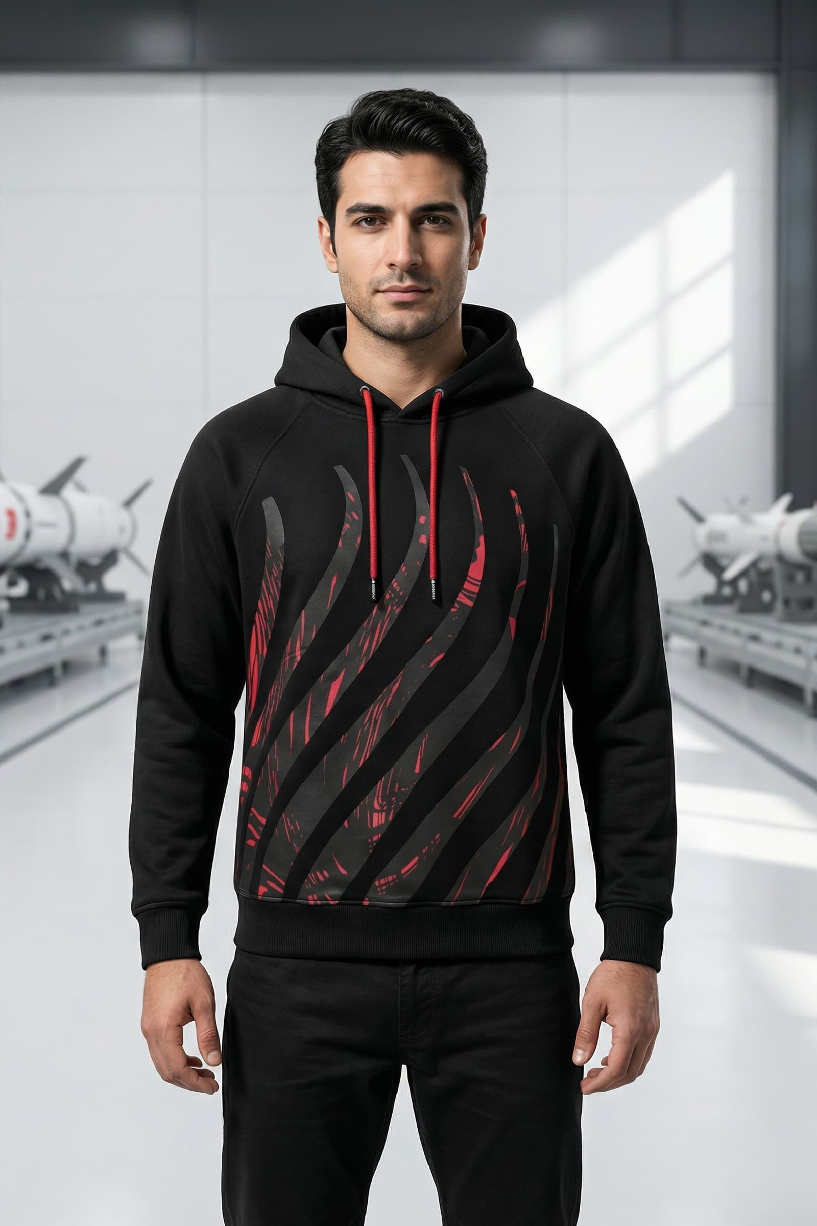 ROKETSAN ALEVLİ KAPÜŞONLU SWEATSHIRT