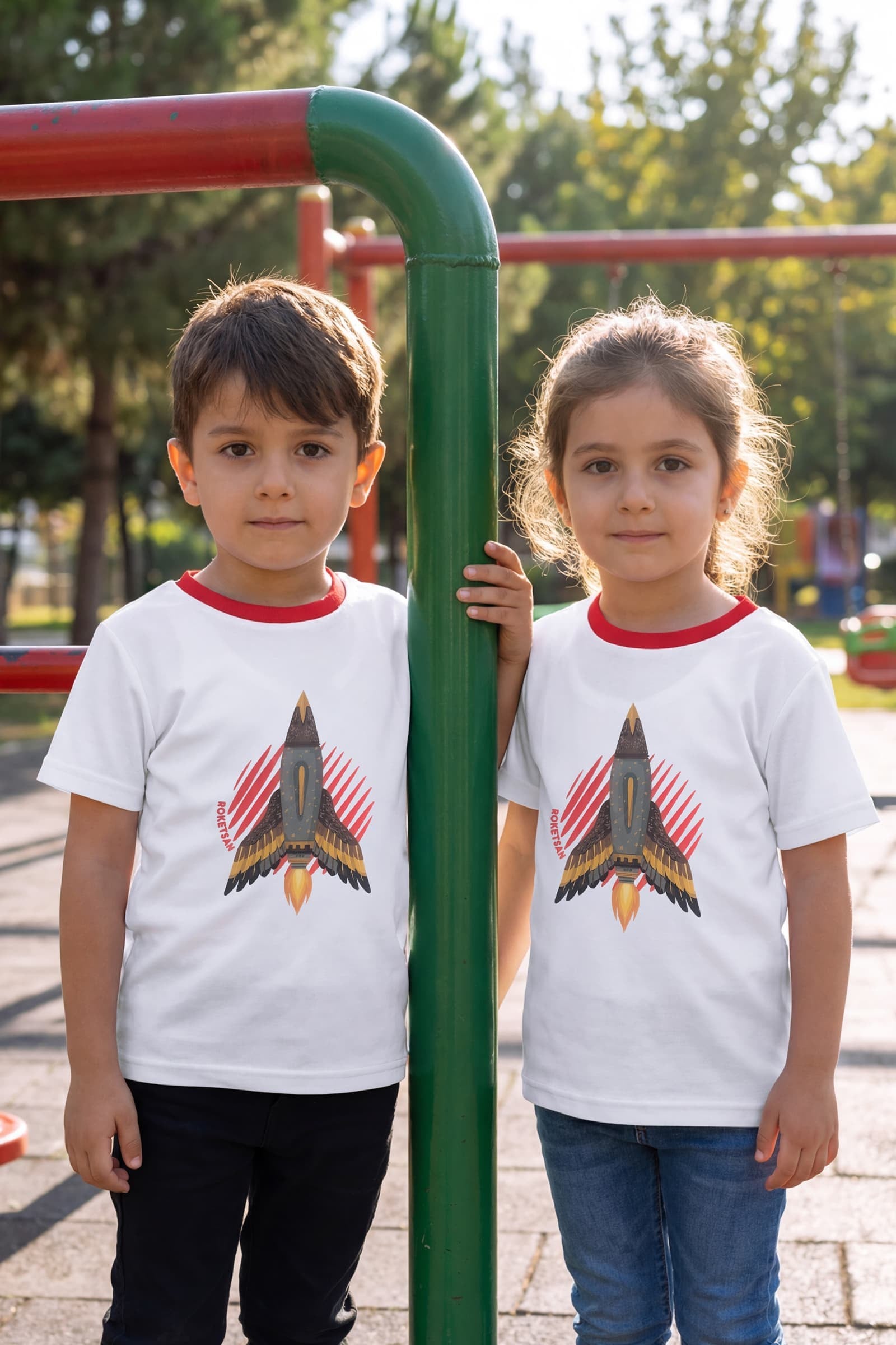 ROKETSAN ATMACA KIRMIZI BİYELİ ÇOCUK TİŞÖRT