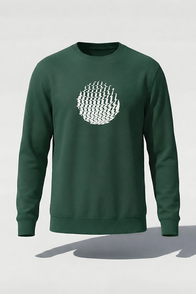 ROKETSAN KOYU YEŞİL BASIC SWEATSHIRT