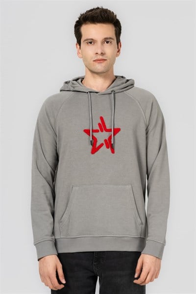 HAVELSAN KABARTMA AMBLEMLİ GRI KAPÜŞONLU SWEATSHIRT