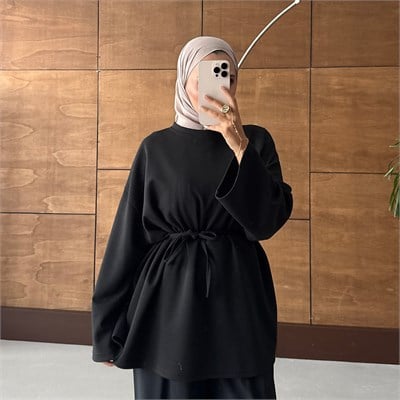 Biye Kemerli Oversize Kalıp Casual Basic Kadın Oysho Tunik