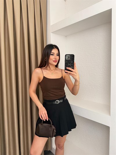 İp Askılı Atlet Kahve