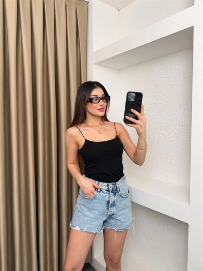 İp Askılı Atlet Siyah