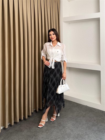 Muadil Keten Gömlek Beyaz