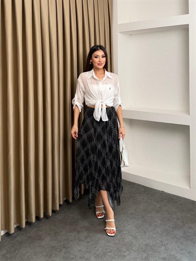 Muadil Keten Gömlek Beyaz