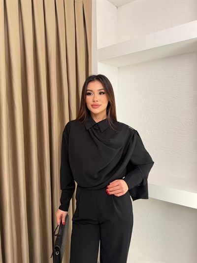 Şal Yaka Takım Siyah