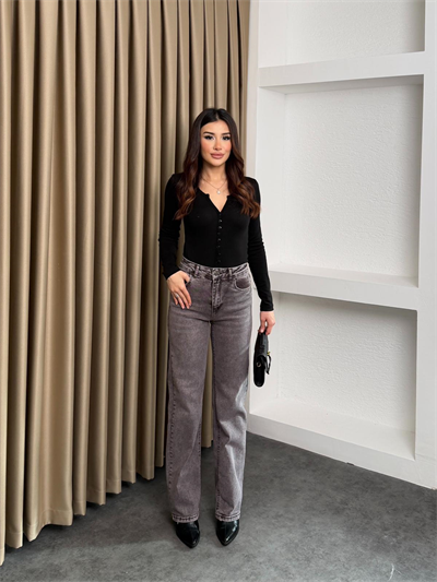 Yıkamalı Straight Jean