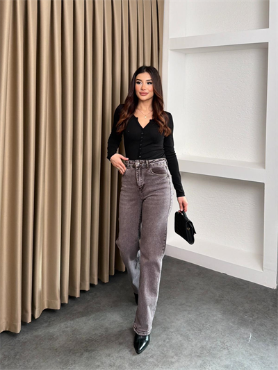 Yıkamalı Straight Jean