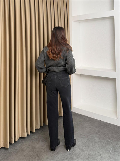Yüksek Bel Straight Jean
