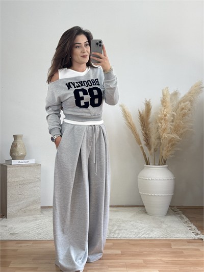 Brooklyn Sweatshirt & Bol Paça Pantolon Takım