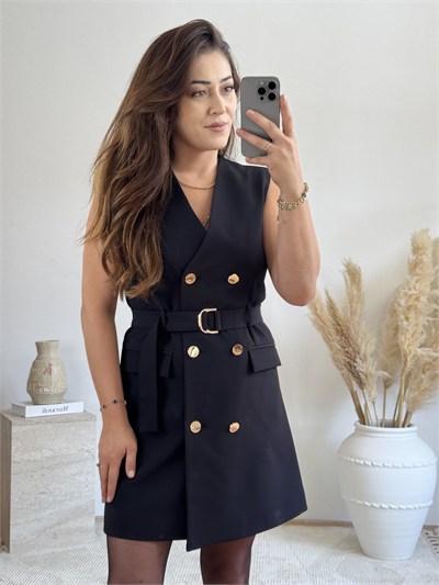 Kruvaze Yelek Elbise